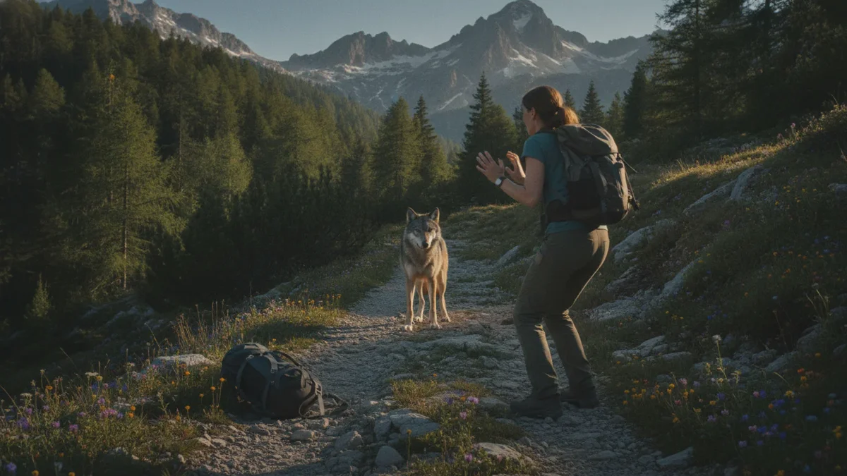 Panik bei der Begegnung mit einem Wolf auf dem Bergpfad? Dieser Instinkt macht alles nur schlimmer
