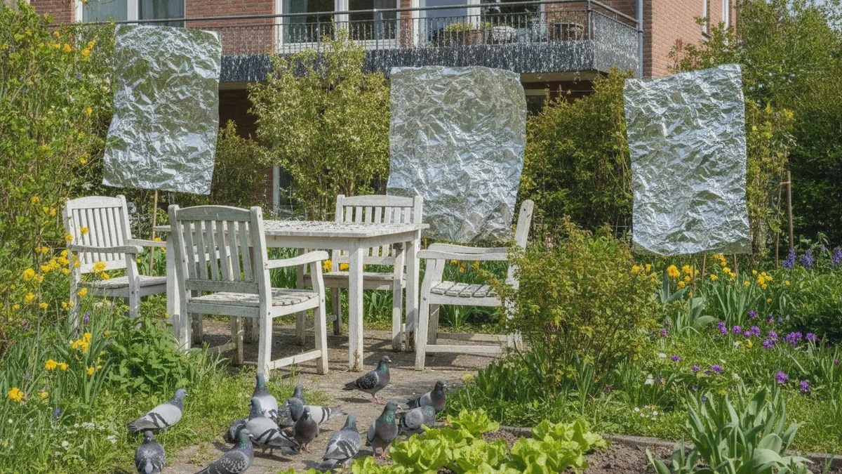 Darum hängen immer mehr Gartenbesitzer Alufolie im Garten auf
