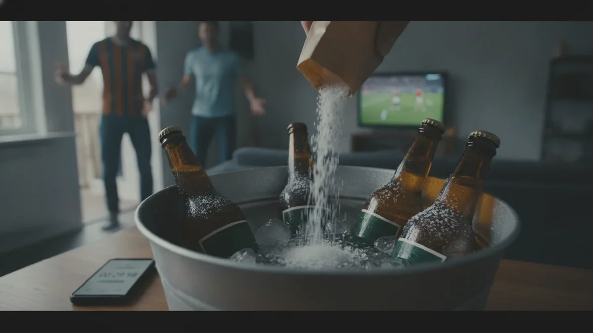 Bier schnell kühlen: Einfacher Trick kurz vor dem Spiel