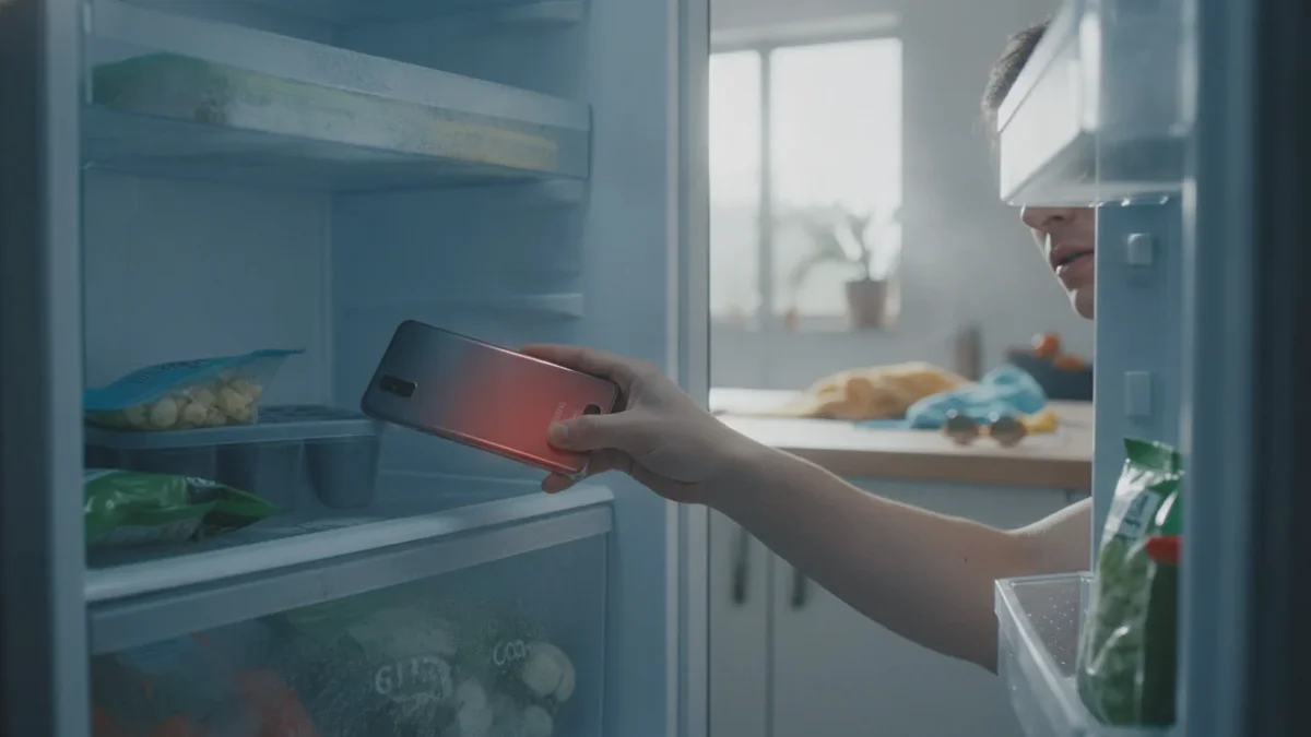 Samsung warnt vor neuem Trend: Warum immer mehr Leute ihr Handy in den Kühlschrank legen