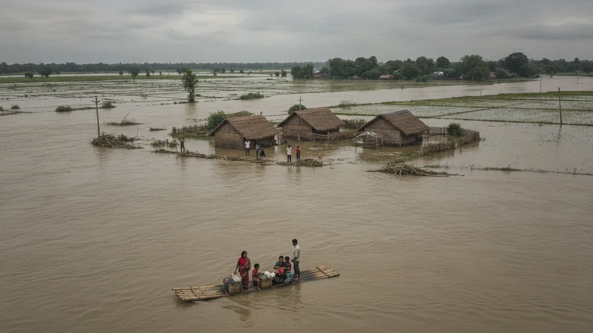Verheerende Überschwemmungen in Assam vernichten Ernten und vertreiben Tausende