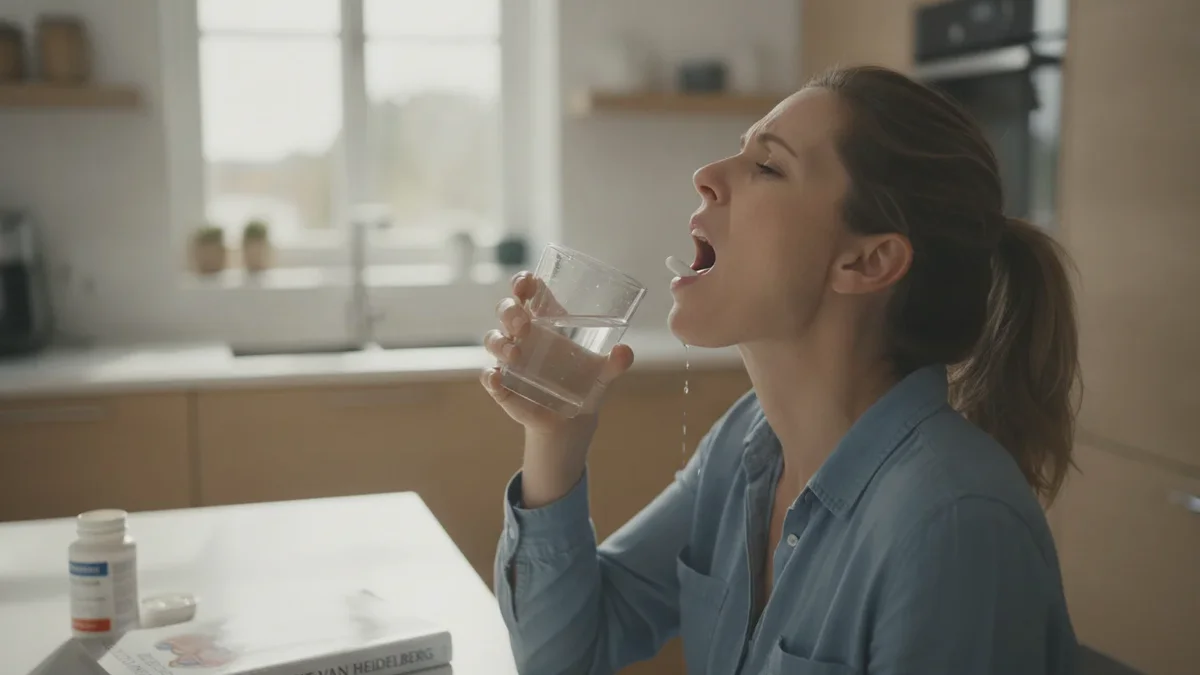 Tabletten und Vitamine schlucken fällt schwer? Warum du den Kopf nach vorne beugen solltest, nicht zurück