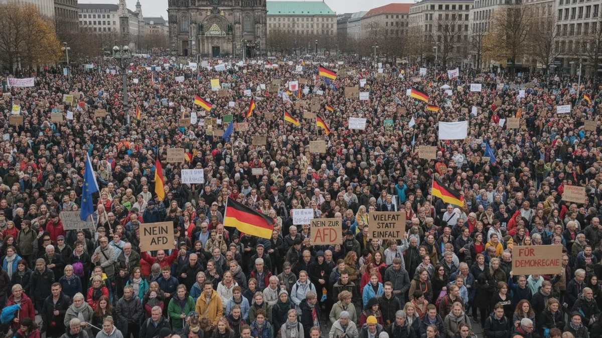 Mehr als 150.000 Menschen protestierten in Deutschland gegen die AfD